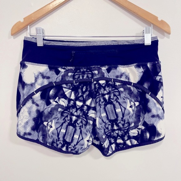 Lululemon Turbo Run Short Ink Blot White Deep Indigo/Deep Indigo 4 - Picture 12 of 16